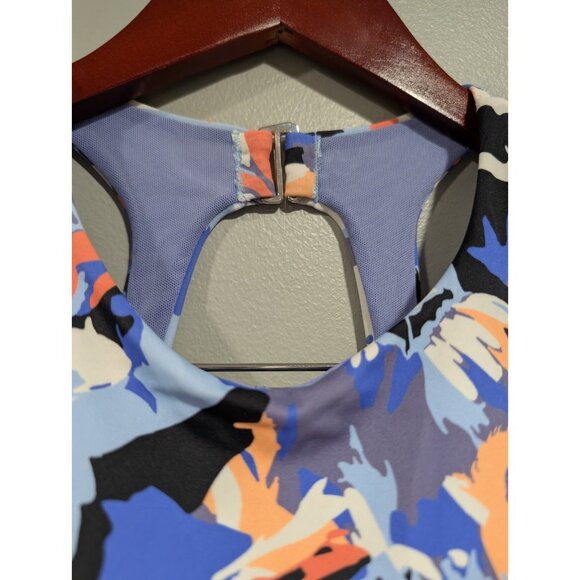 Athleta Women's Maldives Colorful High Neck Bra Cup Tankini Swim Tank Top 34B/C - Picture 9 of 16